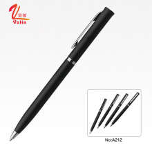 Günstige Werbemaßnahmen für maßgeschneidertes Logo Metal Twist Kugelschreiber schwarzer mattes Slim Cross Metal Pen für Hotel